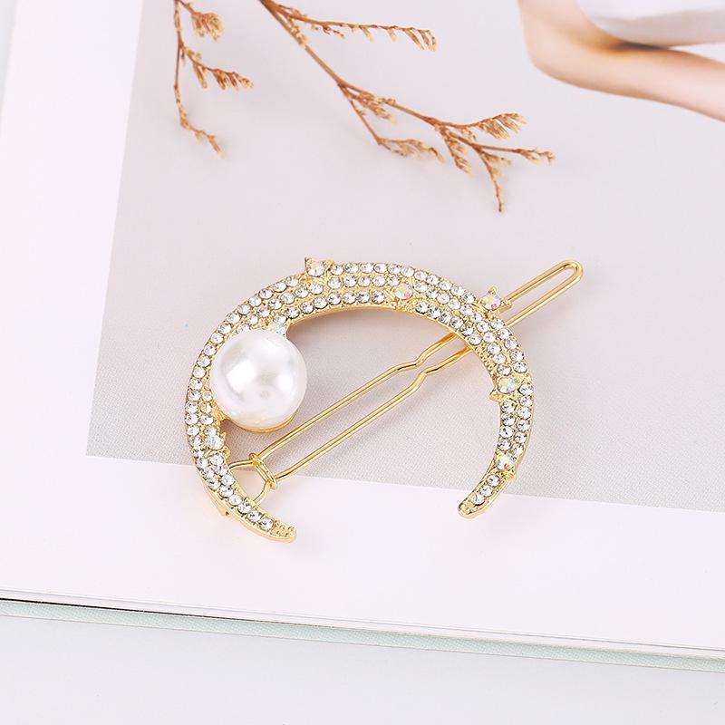 Korean Rhinestone Flower Hair Clip - Stylish Spring Clip for Bangs