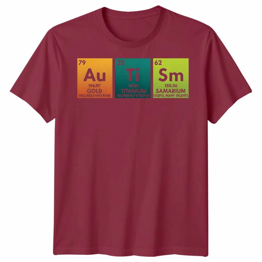 Autismus Bewusstsein Unisex Lustiges Autismus Periodensystem T-Shirt