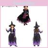 Exquisite Children's Halloween Witch Costume With Silky Fabric And Intricate Details