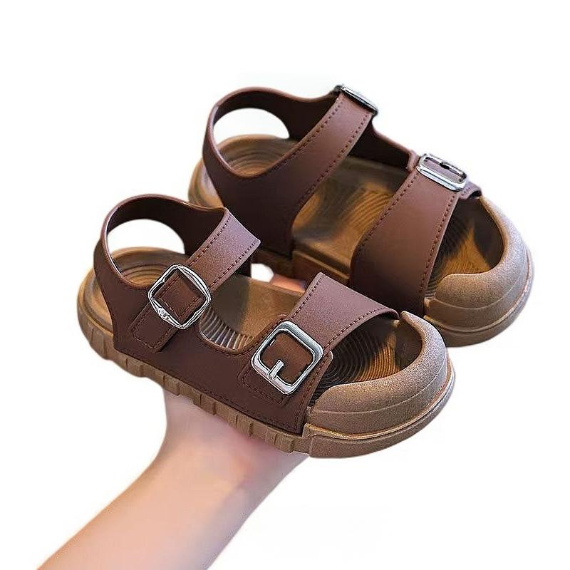 

2025 Новые летние туфли для девочек с мягкой подошвой, детские пляжные сандалии, сандалии для девочек 25-26