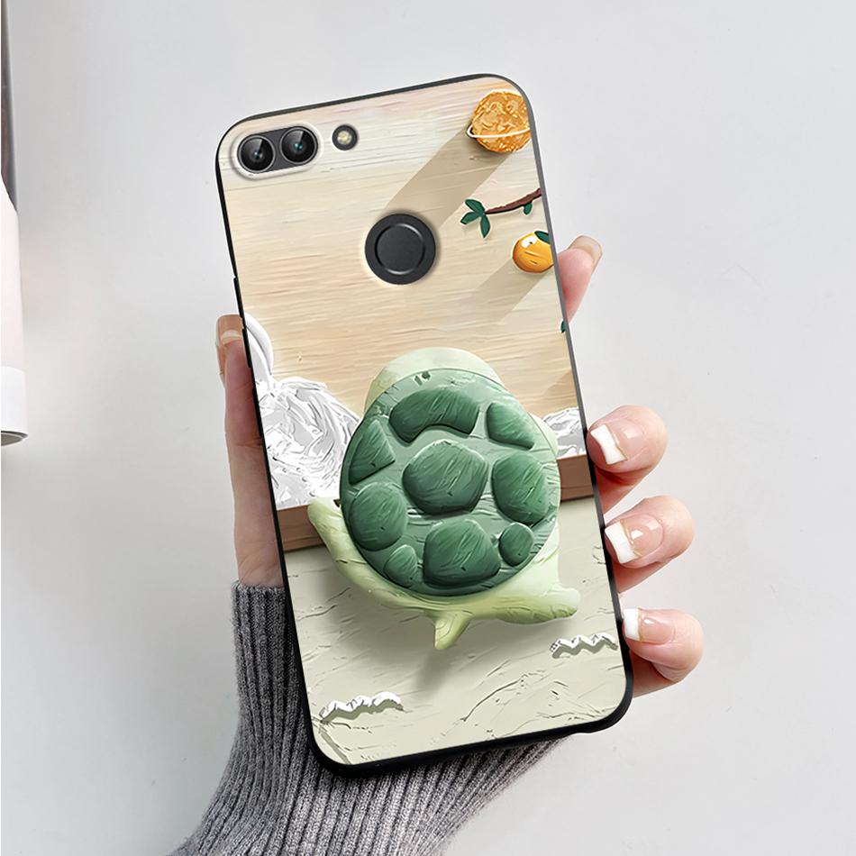 For Huawei P Smart 2018 Case Cute Cat Bear Cartoon Frog Soft Cover For Huawei P Smart FIG-LX1 5.65 Inch Case Coque Fundas Shell