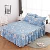 1 stk Sengeteppe i pastoral stil colchas de cama matrimonial Dobbel blondeskjørt til seng King Laken Skjørt (putevar trenger bestilling)