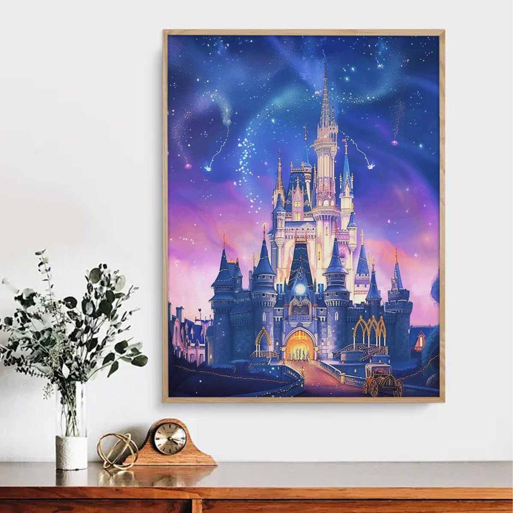 DIY Diamond Painting A Magnificent Castle Cross Stitch Kit Mosaic Art Diamond Painting Full Circle Diamond Home Decoration