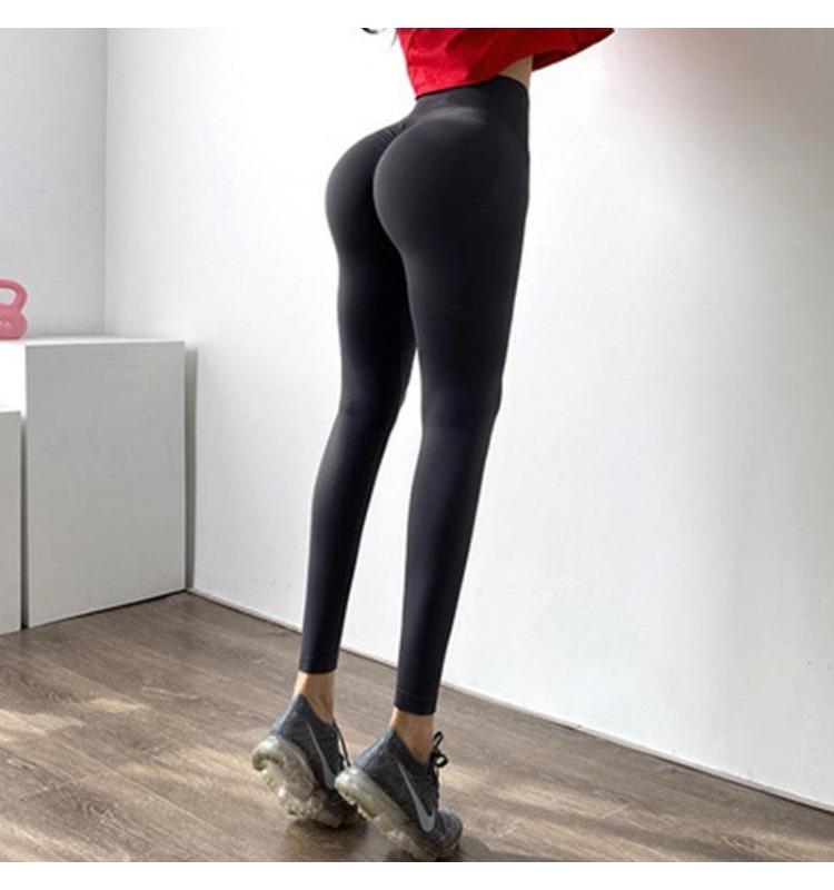 Women's Fitness Women's Workout Sexy Push lim Hips Lift  Waist Leggings Seamless Leggings SHigh Stretch