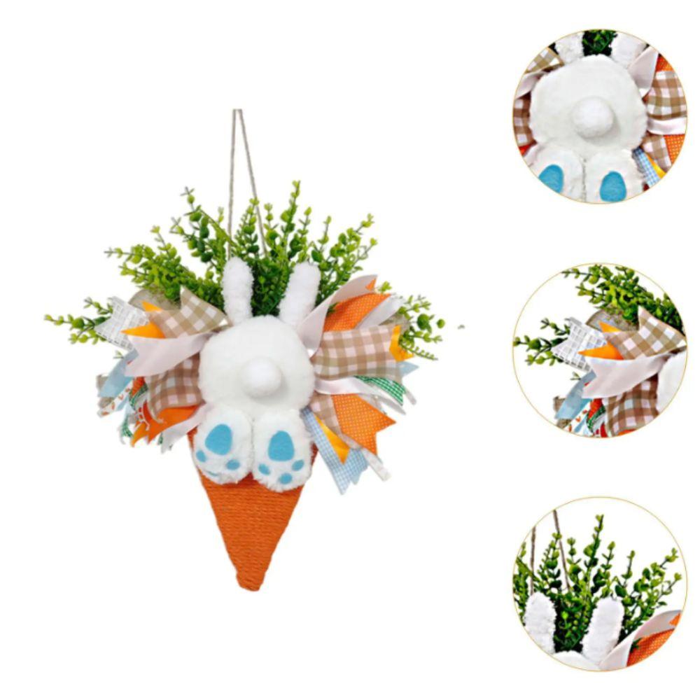 Artificial Material Easter Wreath Decorative Style Bunny Decoration  Outdoor Decoration