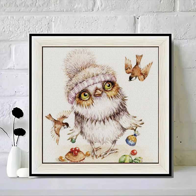 New Arrival 5D DIY Full Circle Diamond Painting "Cute Owl" Embroidery Cross Stitch Home Decor Gift