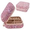 Square Bling Rhinestone Jewelry Box Double Layer Studded Jewelry Organizer  Ladies