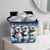 Three Lovely Penguins 5D Diamond Painting Storage Basket Full Round Drill Mosaic Diamond Embroidery Cross Stitch Kits Home Decor Home Decor