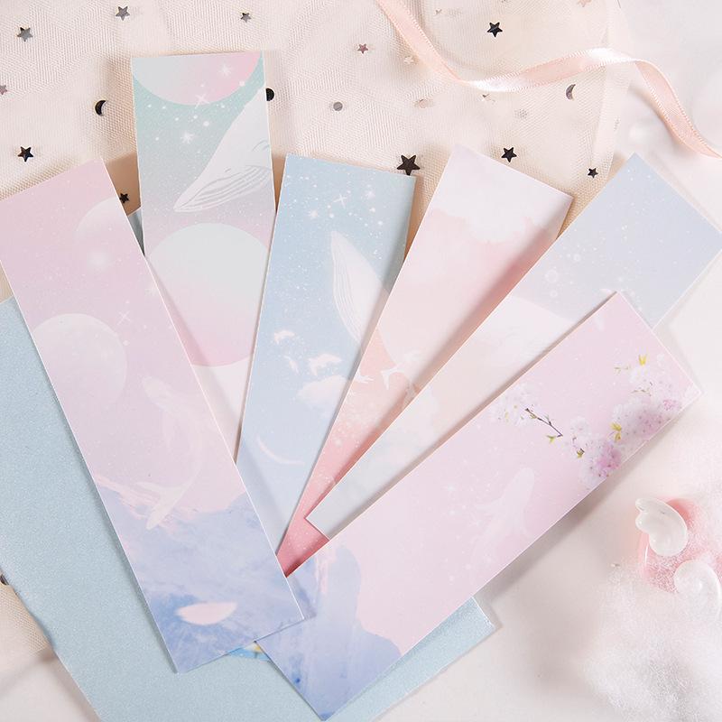 Mu Ran Scenic Paper Bookmarks - Healing Page Markers (30 Sheets)