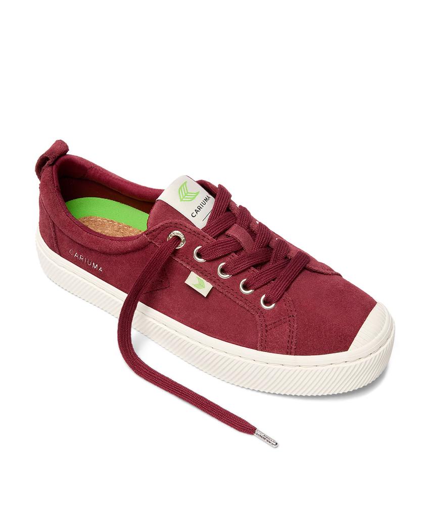 Cariuma Oka Low Cabernet Suede