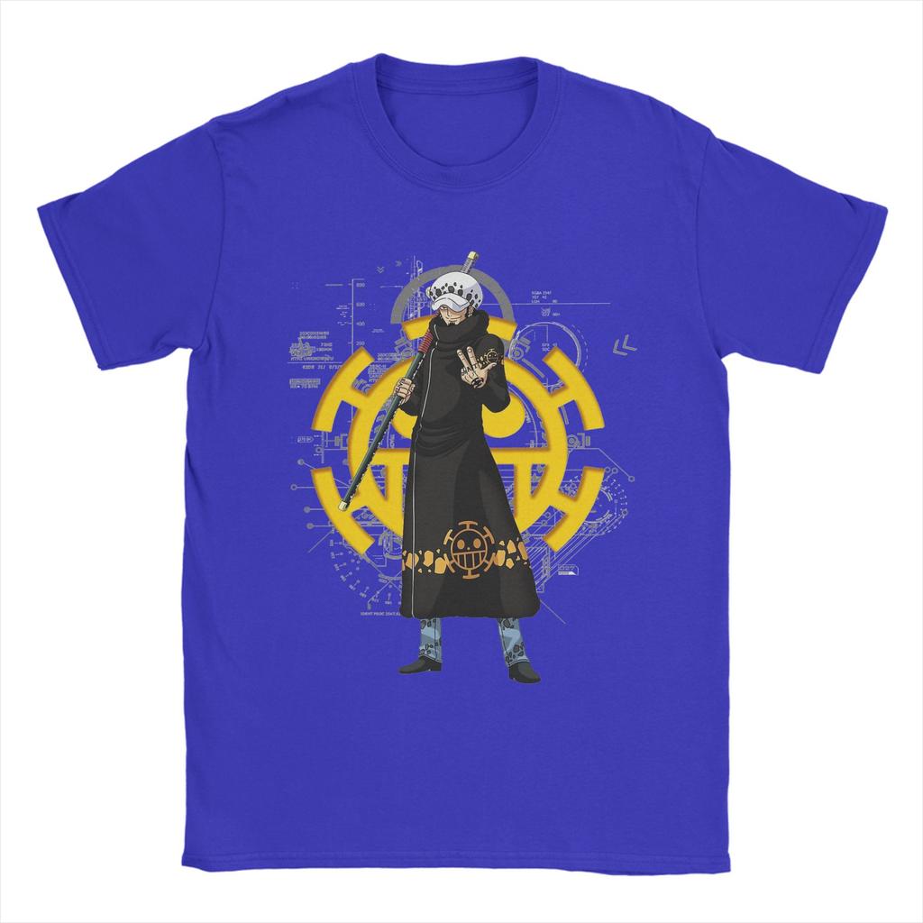 Trafalgar Law Ones Pieces T Shirts for Men 100 Cotton Funny TShirts O Neck Tee Shirt Short Sleeve Clothes Unique