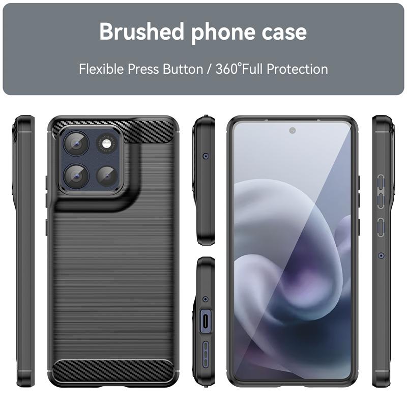 For Cover Motorola Moto G86 Case For Moto G86 Anti-knock Soft TPU Silicone Carbon Fiber Back Case For Moto G86 Case 6.67 Inch