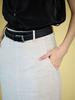 OUI MAIS NON Esther Linen Twin-Belted Skirts