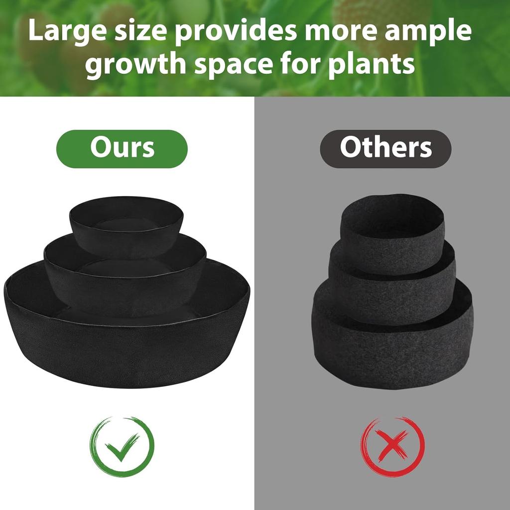 Wenfan 3 Tiered Strawberry Planter Non-Woven Fabric Raised Garden Bed Stackable Strawberry Planter Bag Felt Raised Planter Container for Growing