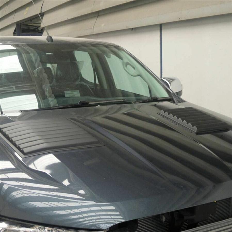 2PCS Side Air Vent Bonnet Hood Cover Trim For Ford Ranger 2012-2022 ABS Plastic
