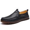 New Style Business Casual Leather Shoes with Soft Cowhide Soles - One-piece Slip-on Casual Dad Shoes Lightweight Men's Shoes