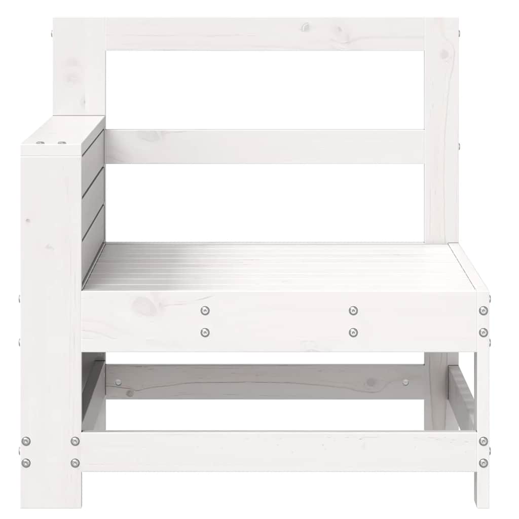 Garden Sofa with Armrests and Side Table Solid Pine Wood