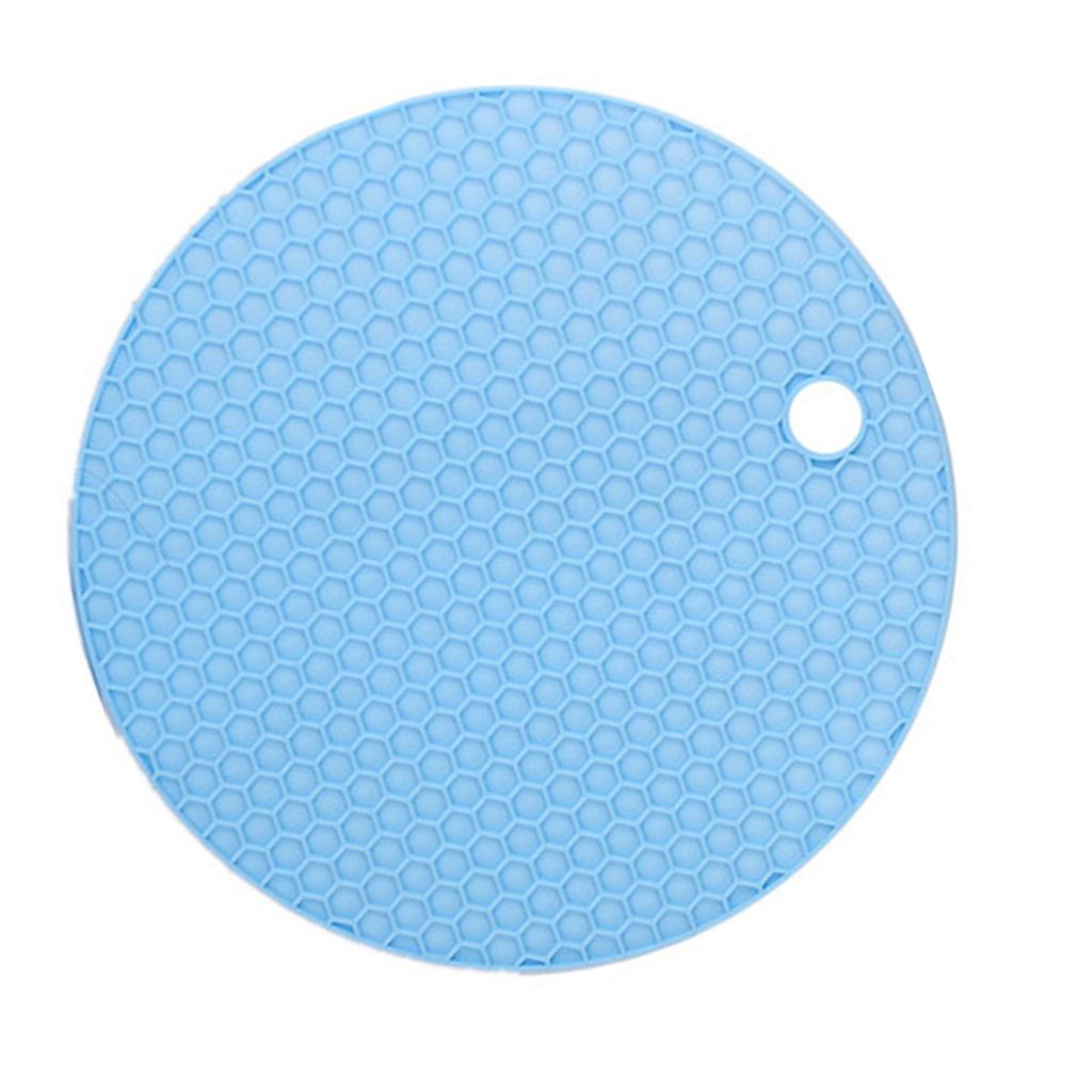 Silicone Heat Insulation Mat Anti Slip Multifunctional Round Dining Plate Mat for Pot Dish