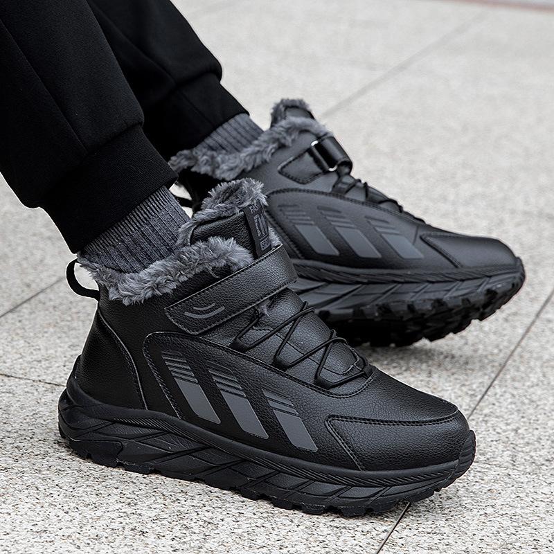 Brand genuine winter new velvet warm cotton shoes waterproof and non-slip mid-outdoor snow boots