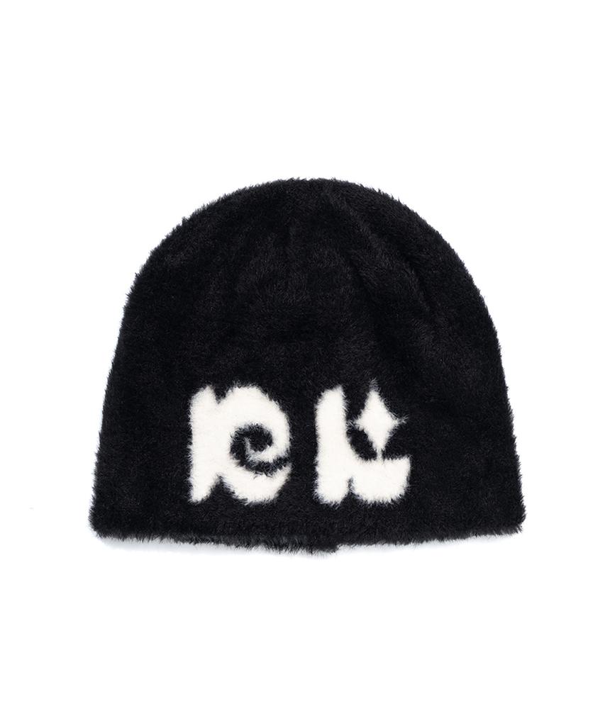 NEWKITSCH Nk Logo Jacquard Fur Beanie (Black)