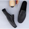 Men's Breathable Casual Leather Shoes Summer Outdoor Anti Slip Soft Sole Comfort Walking Shoes Business Hollow Out Leather Shoes