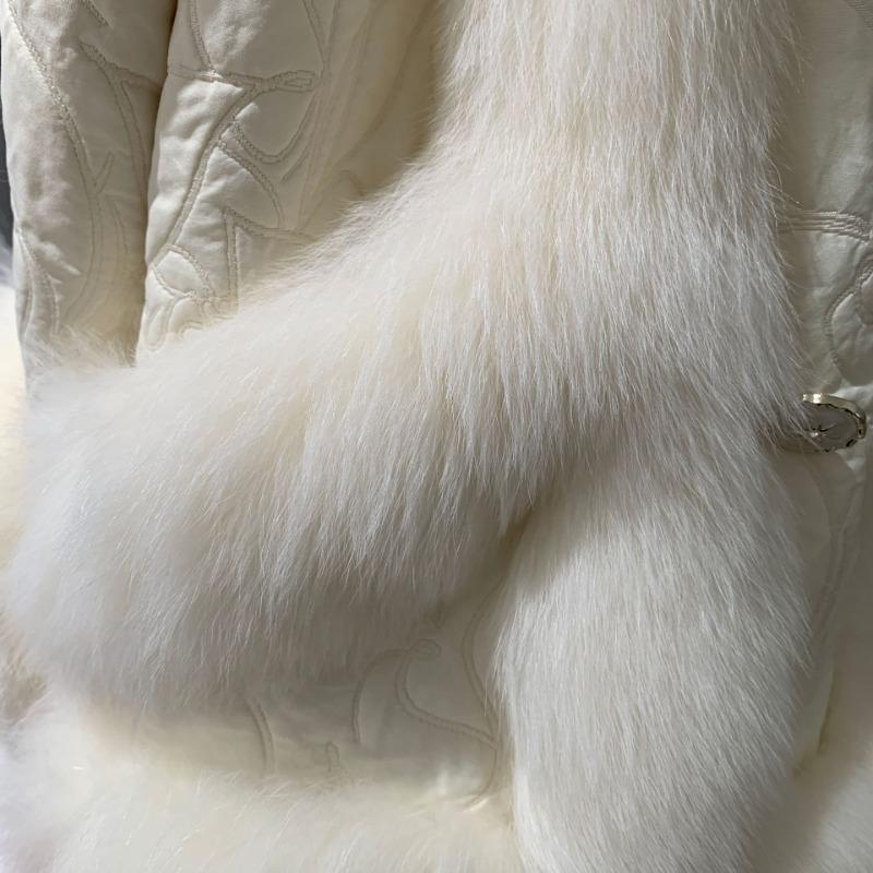 Haining fur winter loose fox fur jacket women's medium and long goose down clothing light women's mink fur