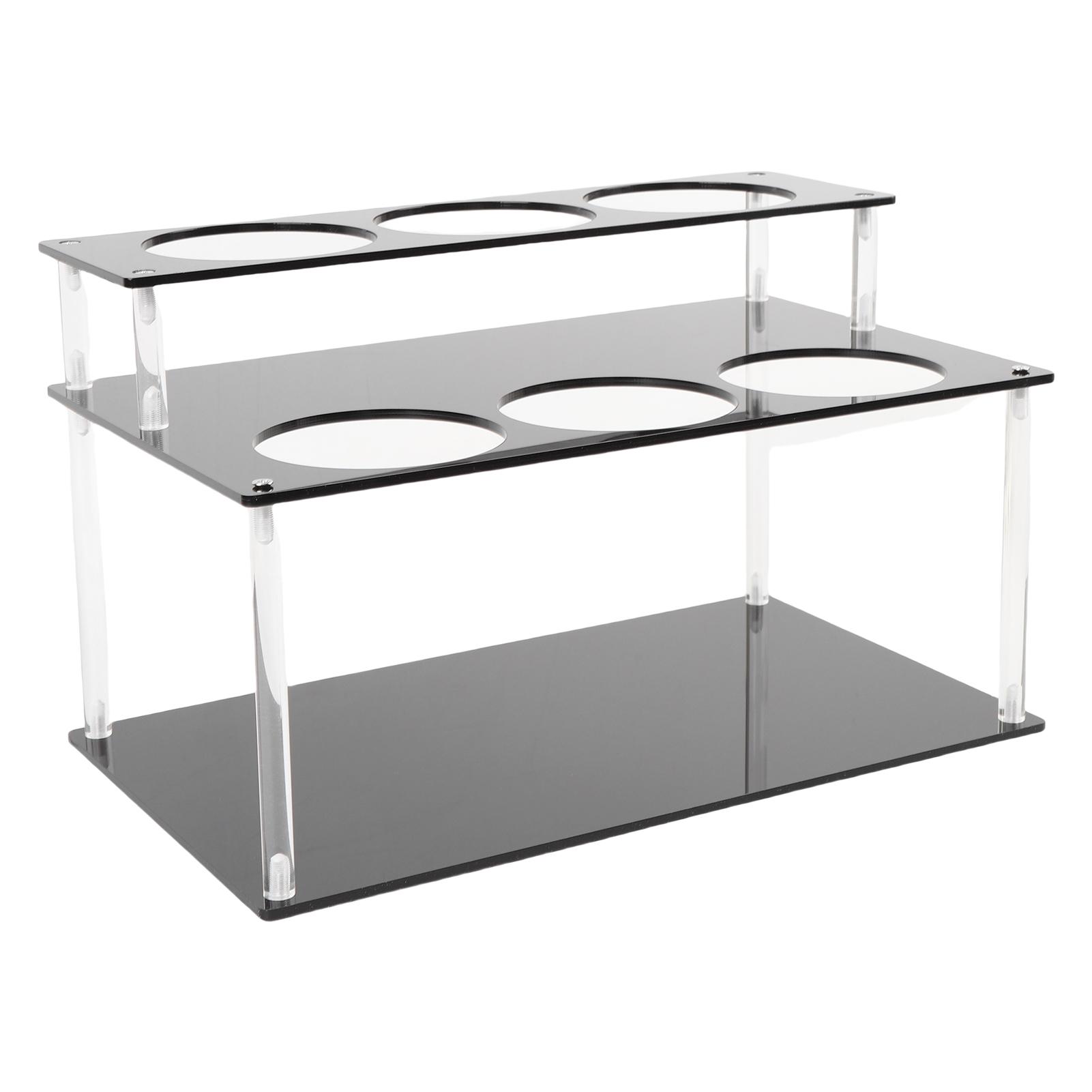 

Syrup Bottle Holder Stand Acrylic 2 Tier Multifunctional Easy Assembly Syrup Holder Display Stand for Kitchen