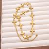 New Gold Color Cross Necklace, Stainless Steel Short Necklace Women, Luxury Jewelry Accessories Chain