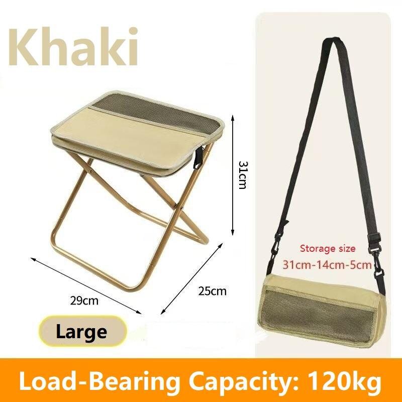Foldable Backpack Stool for Outdoor Camping Portable Mini Chair Stool for Hiking Fishing Picnic Foldable Stool with Carry Bag