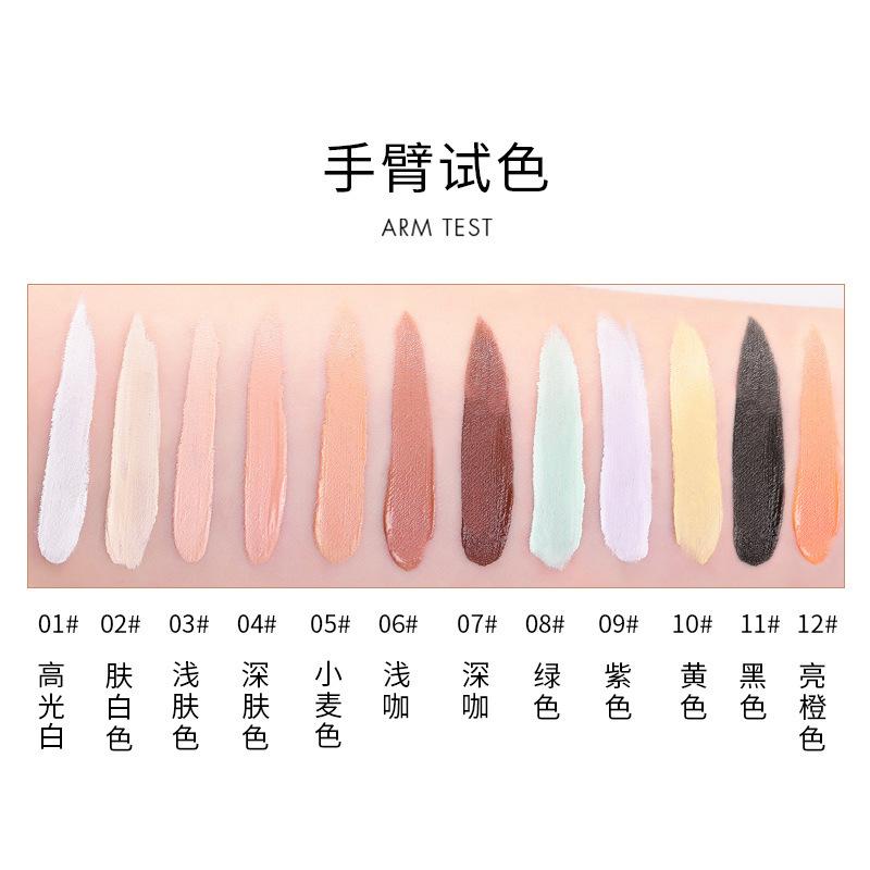 Meixian'er Concealer Palette Highlight Contour Cream for Dark Circles Acne Cover Cosplay Foundation Multi-Color Natural Lightweight Long-Lasting