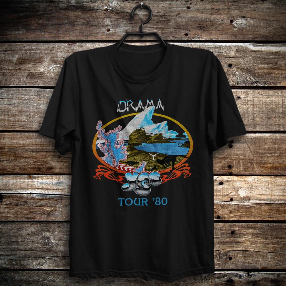 Yes band Complete Drama Tour 1980 T-shirt Trevor Horn  Steve Howe Chris Squire XXL