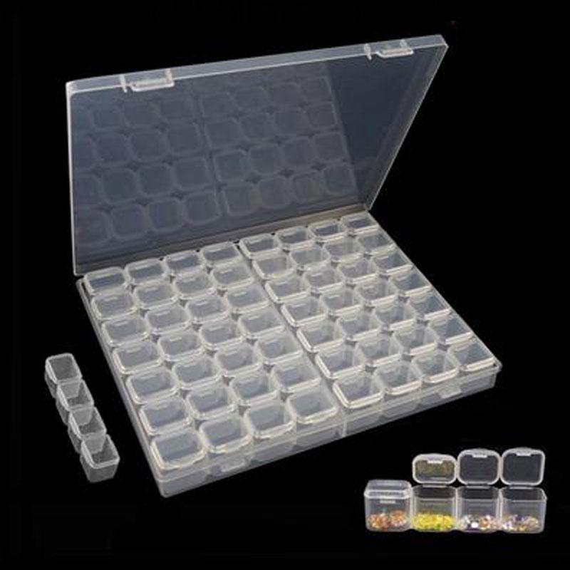 

Коробка для алмазной вышивки 4 упаковки 56 сеток, контейнеры для аксессуаров