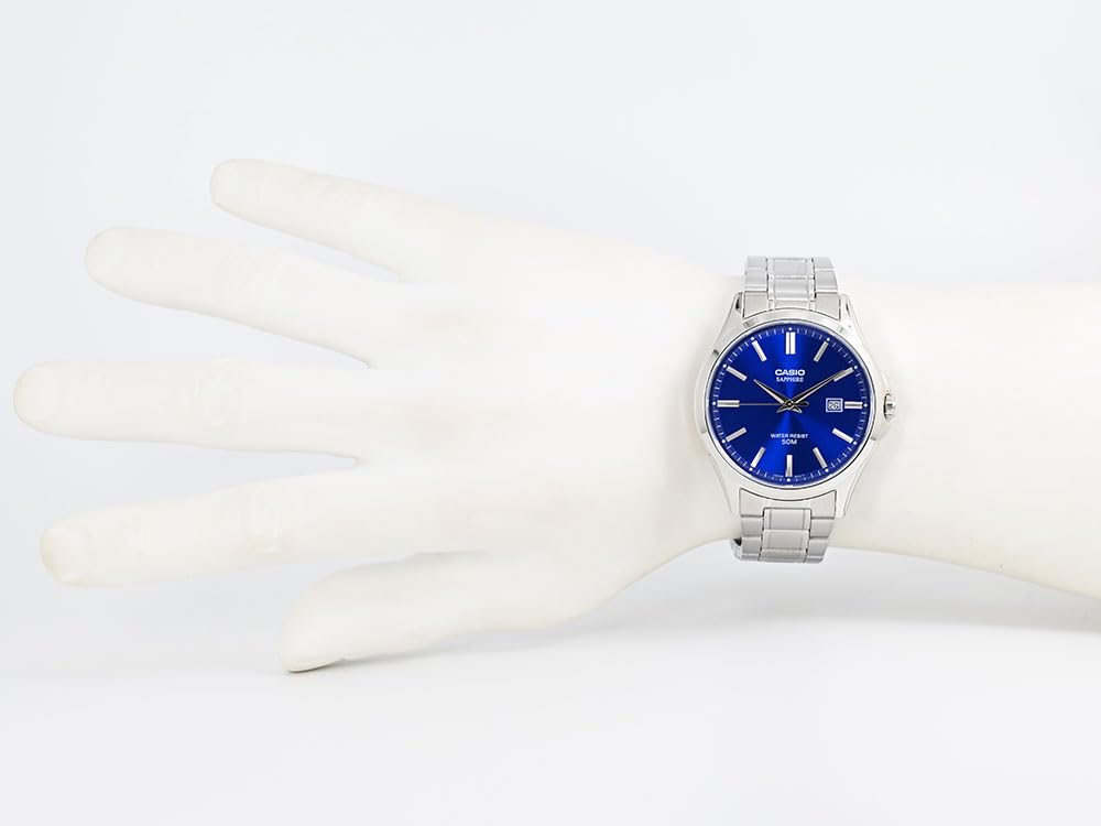 CASIO Analog Quartz Standard Silver blue MTS-115D-2A1