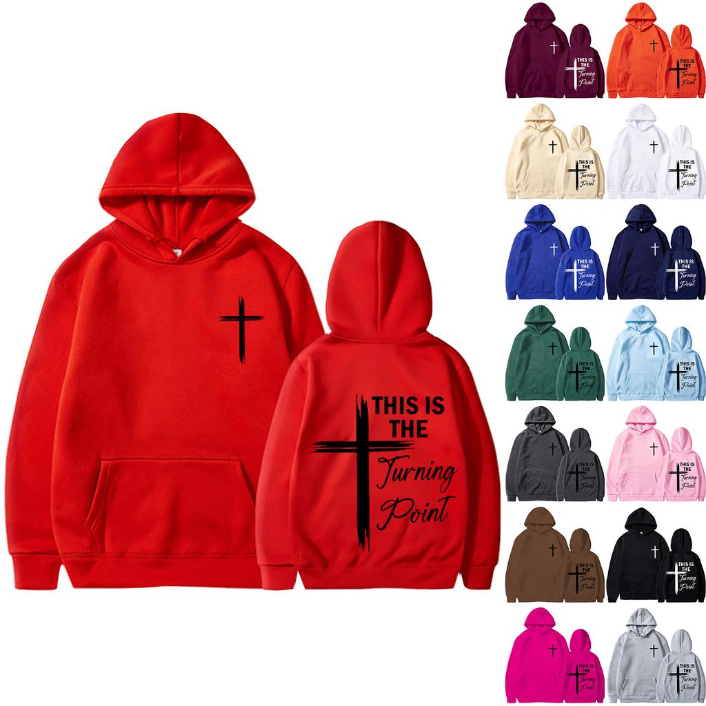 Unisex Fashion Casual Long Sleeved Round Neck Loose Plush Pullover With Rope Hoodie