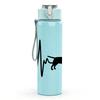 1PC Dog Silhouette Heartbeat Line Art 750ml Color Plastic Sports Water Bottle Leakproof Flip Straw Lid Suitable for Sports Office Home Use