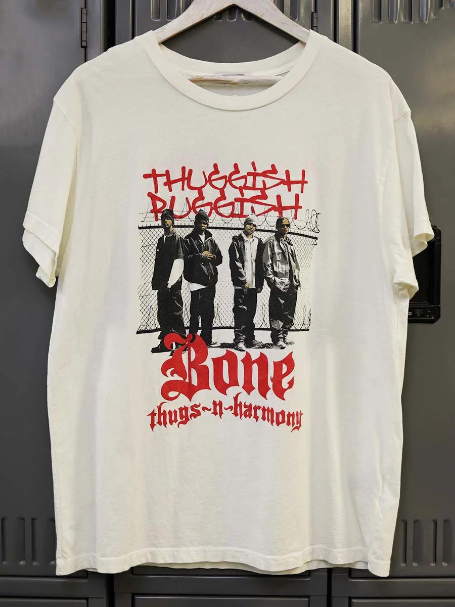 Vtg Bone Thugs-N-Harmony Thuggish Cotton White Full Size Shirt UR199 M