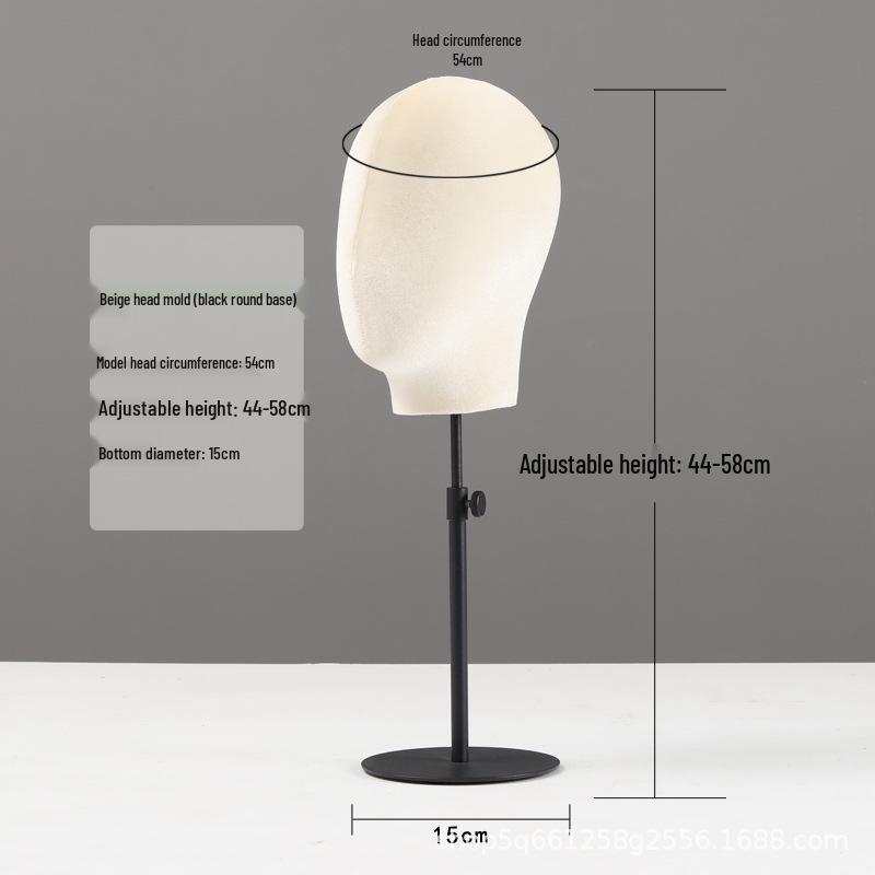 Black Mannequin Head for Displaying Wigs, Hats, and Accessories