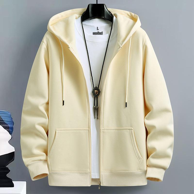 2024 Men's American Trend Hooded Cardigan Sweatshirt: Spring/Autumn Zip-Up Jacket for Couples