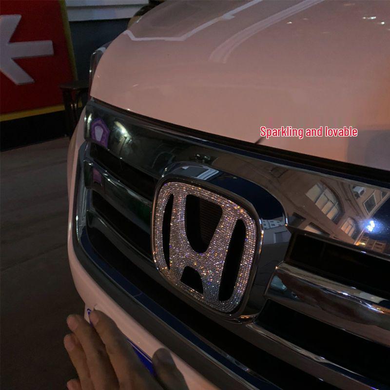 Honda Car Logo Crystal Rhinestone Sticker for Civic, Accord, Fit, XRV, Vezel, CRV, Jade.
