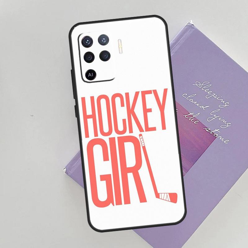 Hockey Ice Rink Burning Hockey Puck Phone Case For Oppo A96 A76 A16 A74 A53 A54 A94 A15 A17 A52 A72 A57S A58 A78 A98 A79 Cover