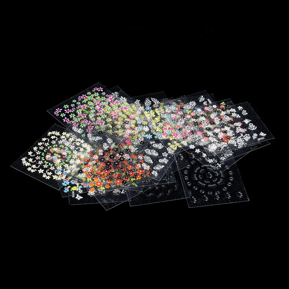 30 Sheets Mixed Design Nail Art Manicure Tips Polish Stickers Decals Decoration