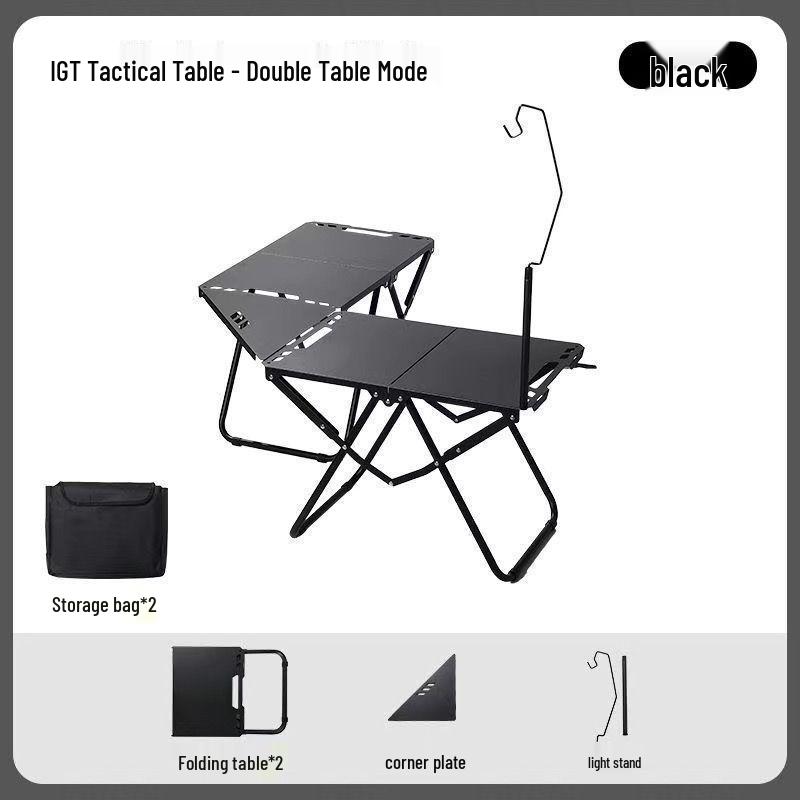 Lightweight Carbon Steel Folding Camping Table and Chair Set for Outdoor Use