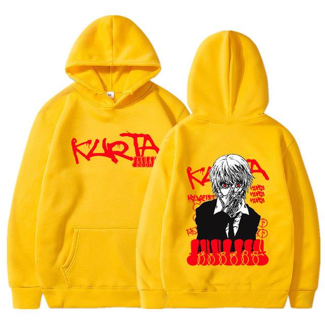 Anime Hunter X Hunter HxH Hoodies Manga Graphic Kurapika Cotton Long Sleeves Unisex Casual Oversized Hooded Sweatshirt Unisex Streetwear Tops