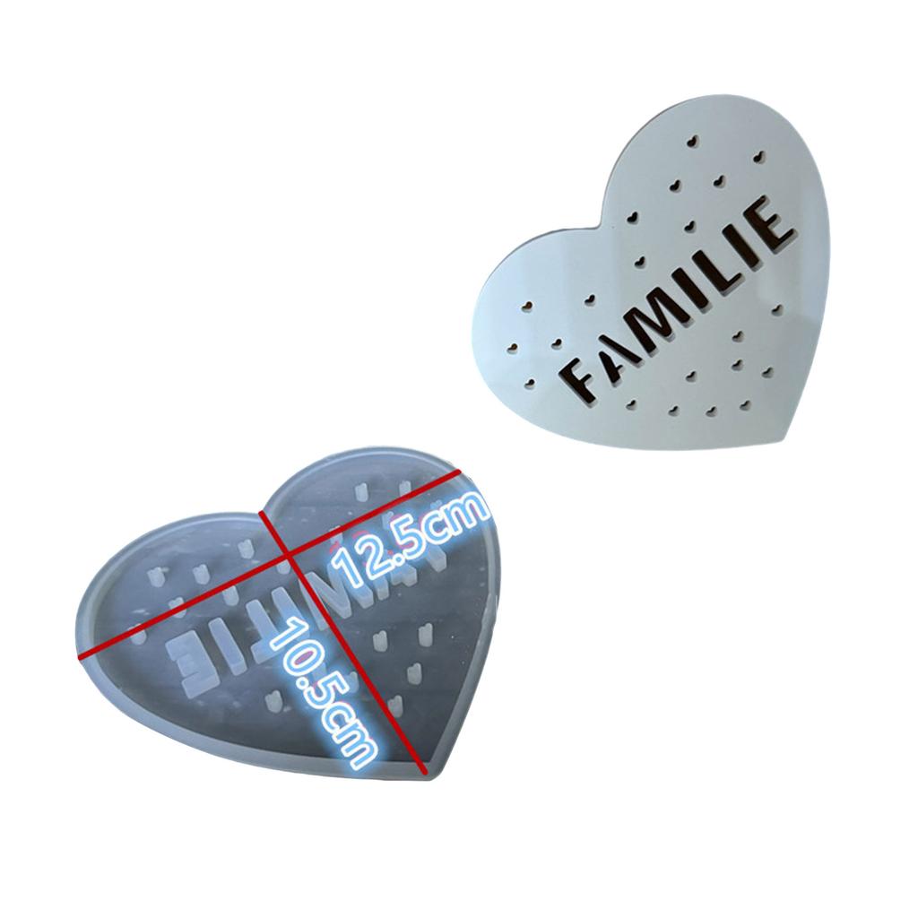 Heart Shaped Mold LED Night Light Silicone Mold Silicone Ornament Molds Suitable for Crafting and Home Decorations