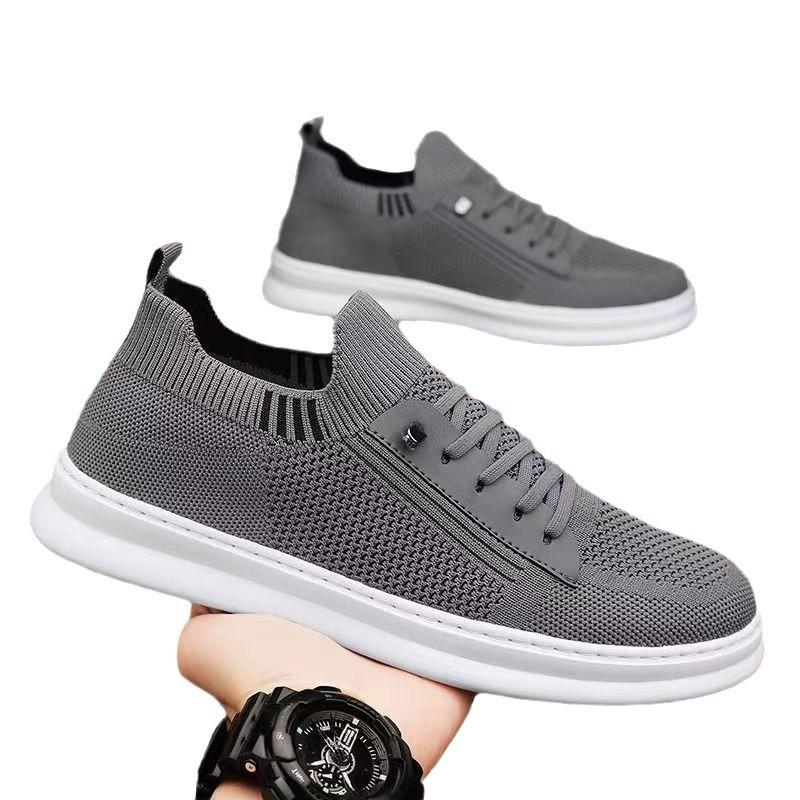 New summer fly-woven mesh thin breathable casual sports shoes flat shoes mesh shoes low top