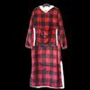 Export Single Winter Double Layer Thickened Flannel Heattech Hooded Pajamas Nightgown Lengthened Plus Size Couple Home Wear