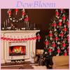 Christmas Door Hanging Decoration With Candy Cane Pendant And Bow Set For Holiday Home Decor