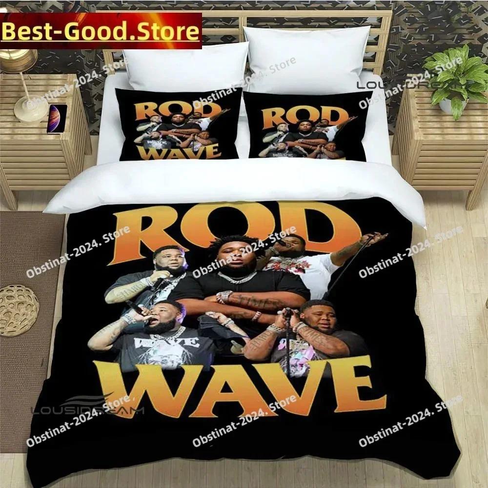 3D Print Fashion Rapper Rod Wave Bedding Set Boys Girls Twin Queen King Size Duvet Cover Pillowcase Bed Boys Adult Bedroom