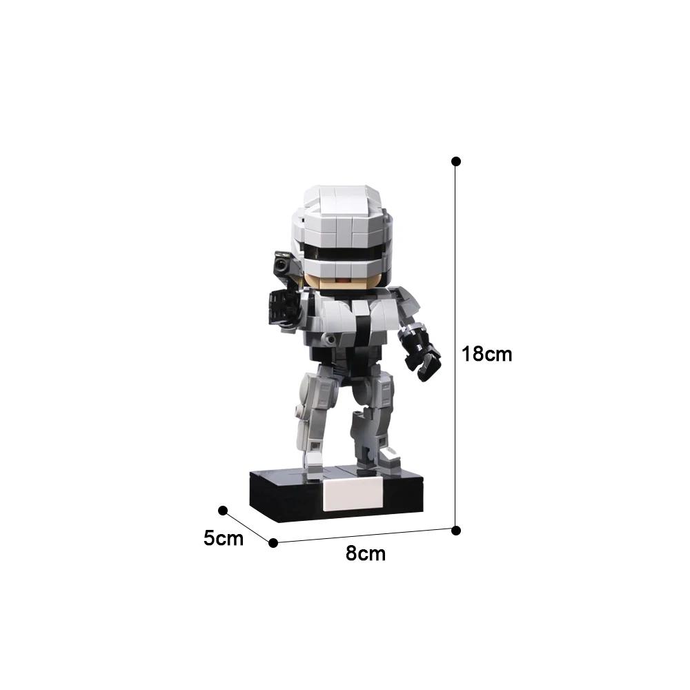 Gobricks MOC Robocop Roboter Bausteine Filmfigur Mechanischer Kriegspolizist Konstruktionsbausteine Lernorientiertes Spielzeug Geschenke
