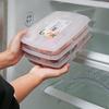 4 Grids Food Fruit Storage Box Portable Compartment Refrigerator Freezer Organizers Sub-Packed Meat Onion Ginger Clear Crisper